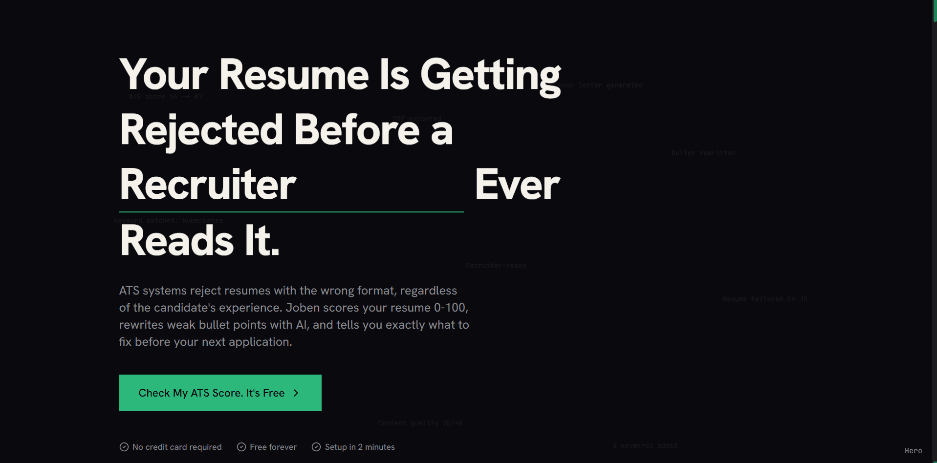 Joben homepage